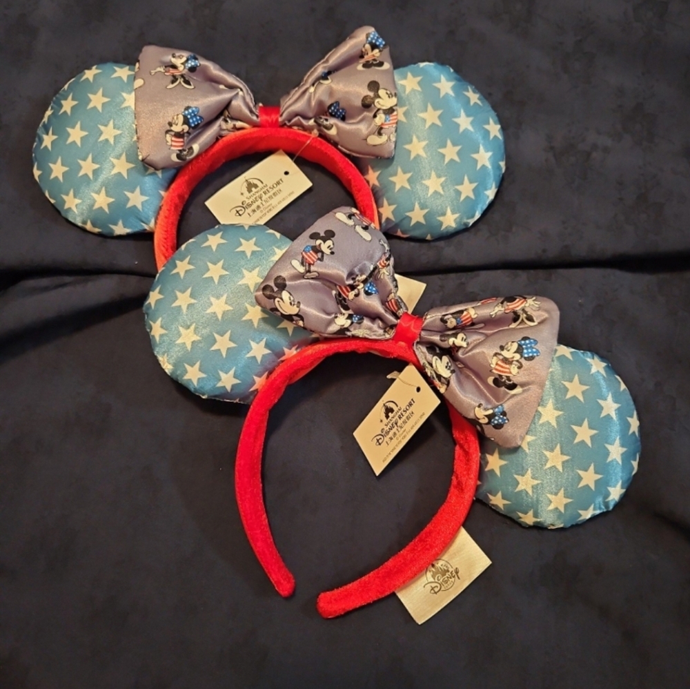 Disney Red and Blue Minnie Mouse Ears Headband